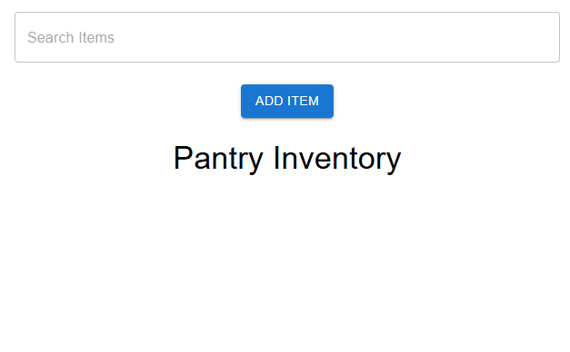Inventory tracker interface mock